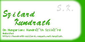 szilard kundrath business card